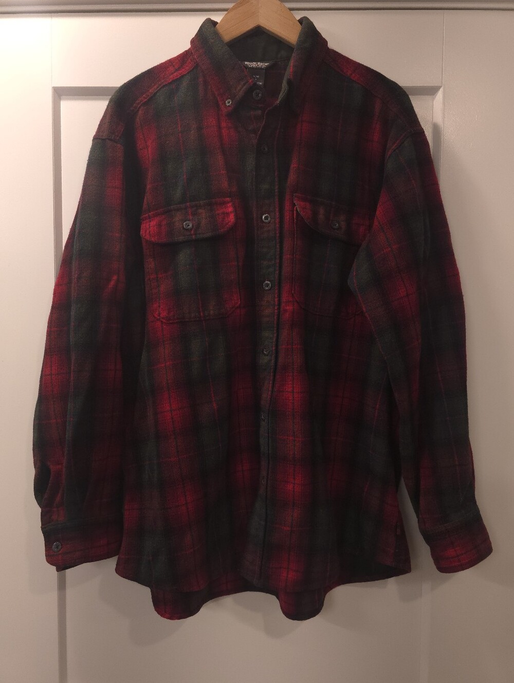 Woolrich Shirt Red Plaid Men's Large